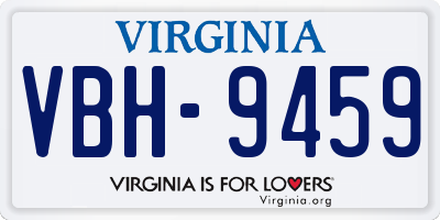 VA license plate VBH9459