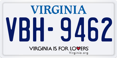 VA license plate VBH9462