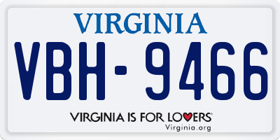 VA license plate VBH9466