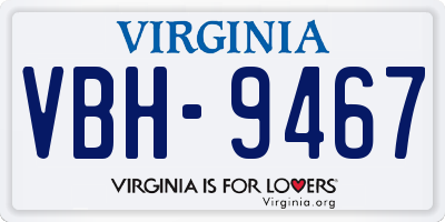 VA license plate VBH9467