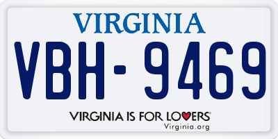 VA license plate VBH9469