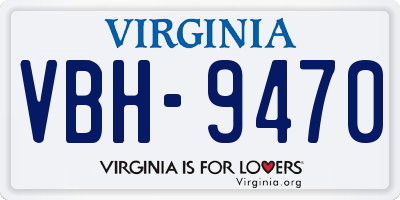 VA license plate VBH9470