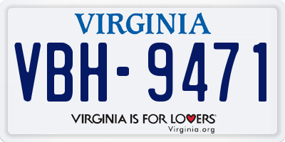 VA license plate VBH9471