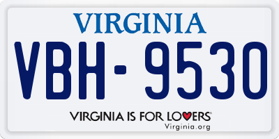 VA license plate VBH9530