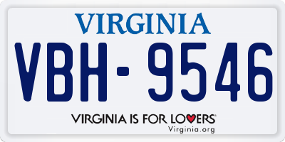 VA license plate VBH9546