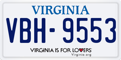 VA license plate VBH9553