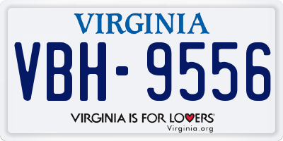 VA license plate VBH9556