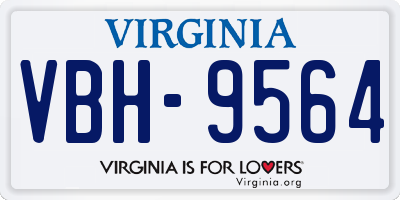 VA license plate VBH9564