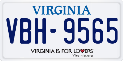 VA license plate VBH9565