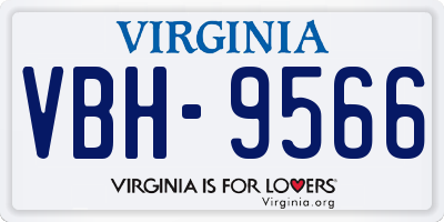 VA license plate VBH9566