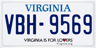VA license plate VBH9569