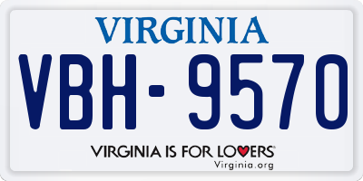 VA license plate VBH9570
