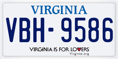 VA license plate VBH9586