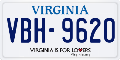 VA license plate VBH9620
