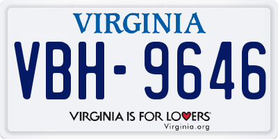 VA license plate VBH9646