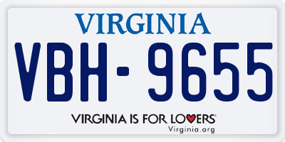 VA license plate VBH9655