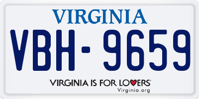 VA license plate VBH9659