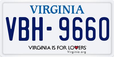 VA license plate VBH9660