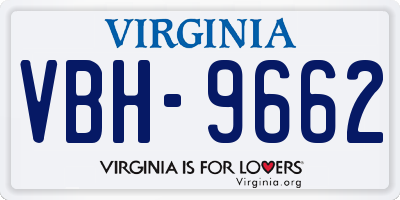 VA license plate VBH9662