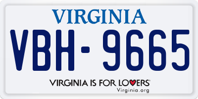 VA license plate VBH9665