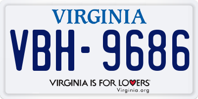 VA license plate VBH9686