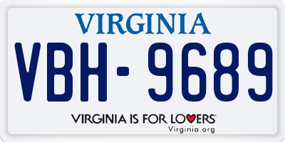 VA license plate VBH9689