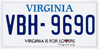 VA license plate VBH9690