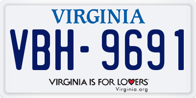 VA license plate VBH9691