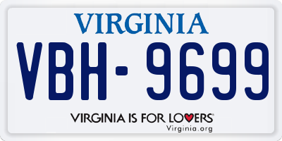 VA license plate VBH9699