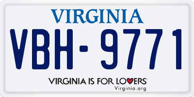 VA license plate VBH9771
