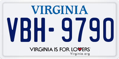 VA license plate VBH9790