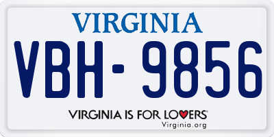 VA license plate VBH9856