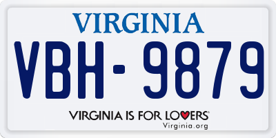VA license plate VBH9879