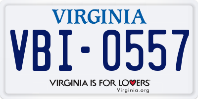 VA license plate VBI0557