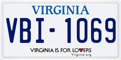 VA license plate VBI1069