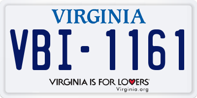 VA license plate VBI1161