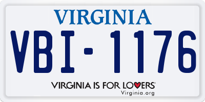 VA license plate VBI1176
