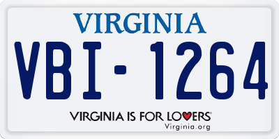 VA license plate VBI1264