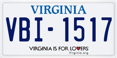 VA license plate VBI1517