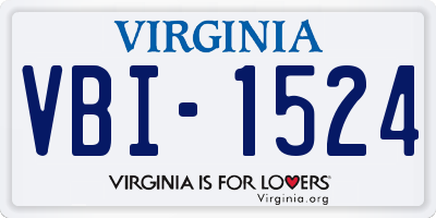 VA license plate VBI1524