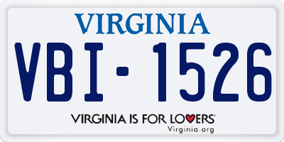 VA license plate VBI1526