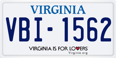 VA license plate VBI1562