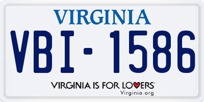 VA license plate VBI1586