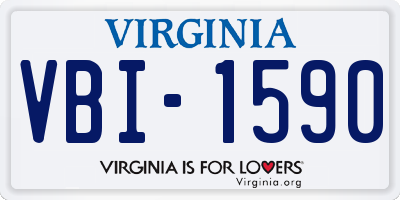 VA license plate VBI1590