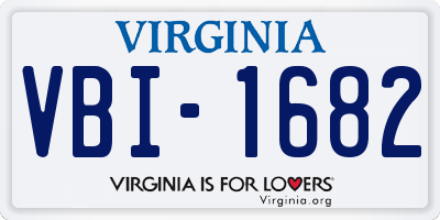 VA license plate VBI1682