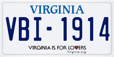 VA license plate VBI1914
