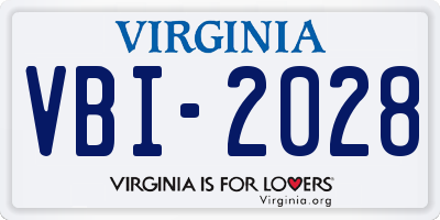 VA license plate VBI2028