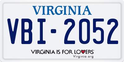 VA license plate VBI2052