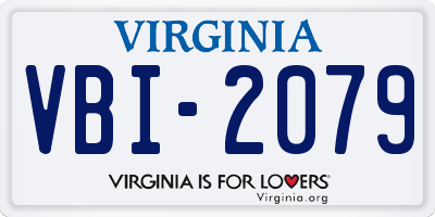 VA license plate VBI2079