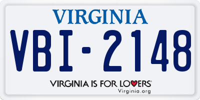 VA license plate VBI2148